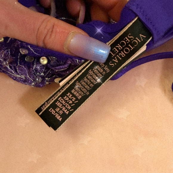 💗 VICTORIA SECRET FASHION SHOW CUSTOM BLING LINGERIE OUTFIT SET BRA GARTER 34DD - Picture 7 of 10